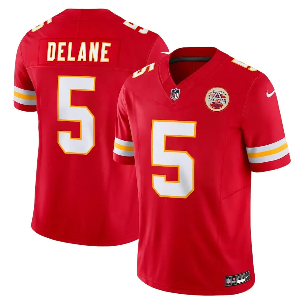 Men's Kansas City Chiefs #5 Mansoor Delane Red 2026 NFL Draft Vapor F.U.S.E. Limited Jersey