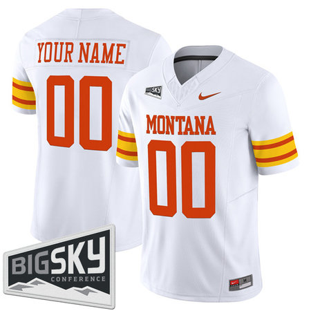 Men's Montana Grizzlies White 1995 Throwback Vapor F.U.S.E. Limited Custom Jersey