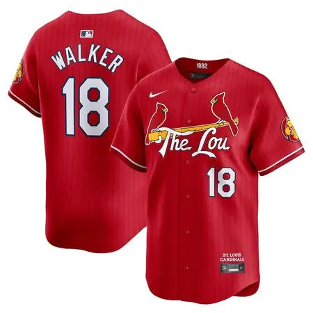 Men's St. Louis Cardinals #18 Jordan Walker
Red 2024 City Connect Limited Player Jersey