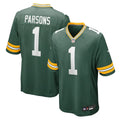 Youth Green Bay Packers #1 Micah Parsons Green Game Player Jersey