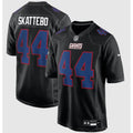Men's New York Giants #44 Cam Skattebo Carbon Black Fashion Game Jersey