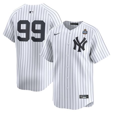 Men's New York Yankees #99 Aaron Judge
White 2024 World Series Home Limited Player Jersey