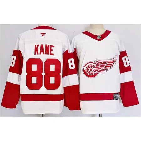 Men's Detroit Red Wings #88 Patrick Kane White 2024-25 Stitched Premium Jersey