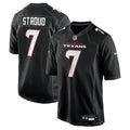 Youth Houston Texans #7 C.J. Stroud Carbon Black Fashion Jersey (Black)