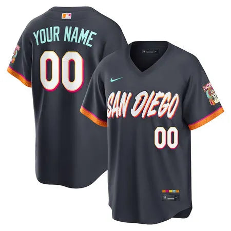 Men's San Diego Padres Nike Obsidian 2026 City Connect Stadium Custom Jersey