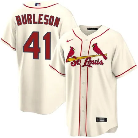 Men's St. Louis Cardinals #41 Alec Burleson Cream Home Limited Jersey