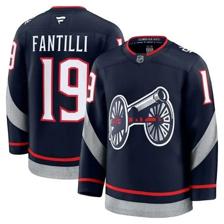 Men's Columbus Blue Jackets #19 Adam Fantilli Navy 2024-25 Stitched Hockey Premium Jersey