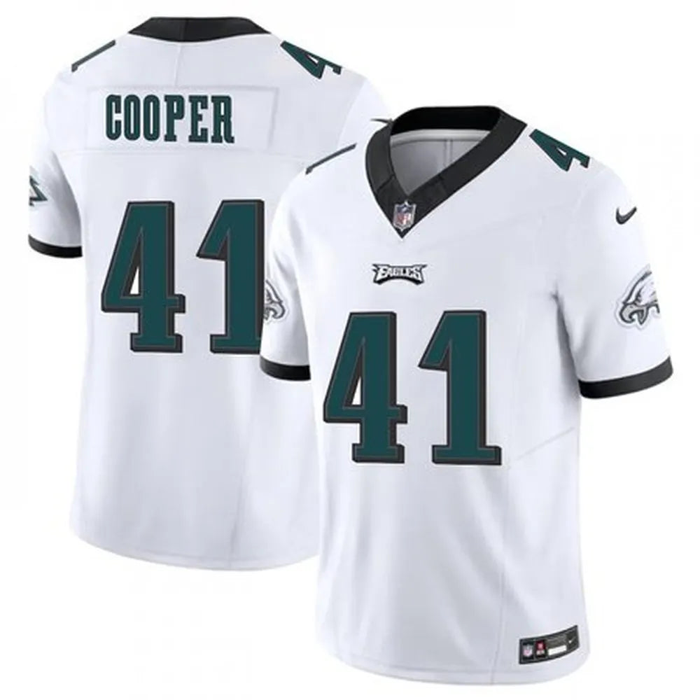 Men's Philadelphia Eagles #41 Darius Cooper White F.U.S.E Vapor Untouchable Limited Stitched Football Jerse