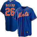 Men's New York Mets #26 Nolan McLean Blue Cool Base Stitched Baseball Jersey