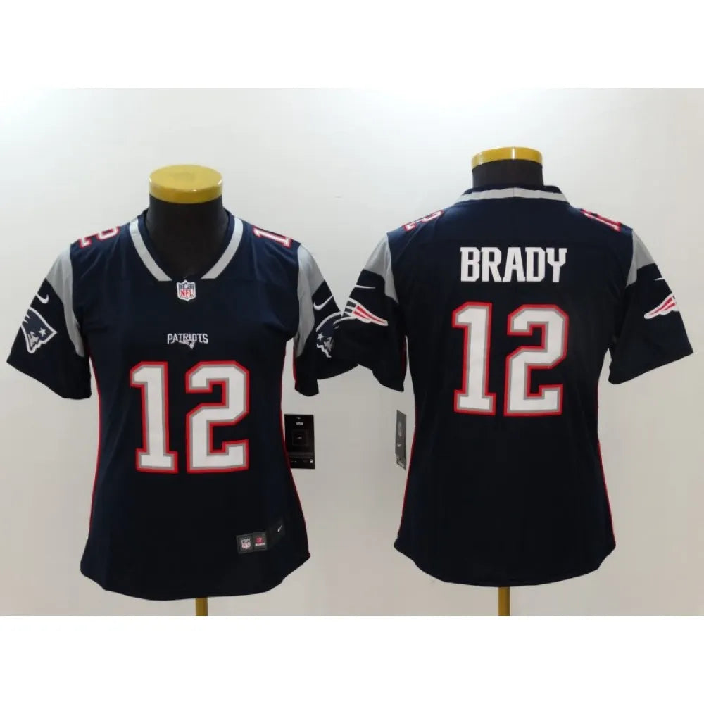 Women's New England Patriots #12 Tom Brady Navy Limited Stitched NFL Jersey