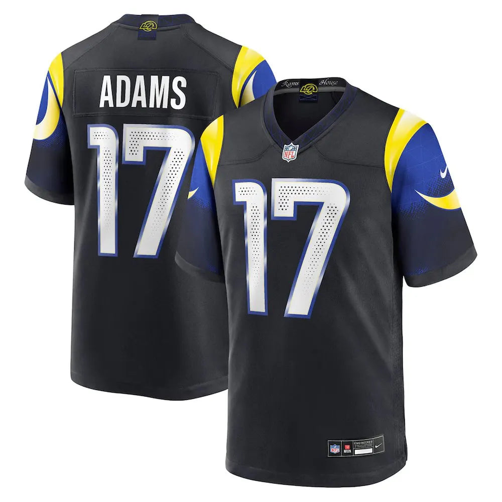 Men's Los Angeles Rams #17 Davante Adams Black Rivalries Collection Game Jersey (Black)