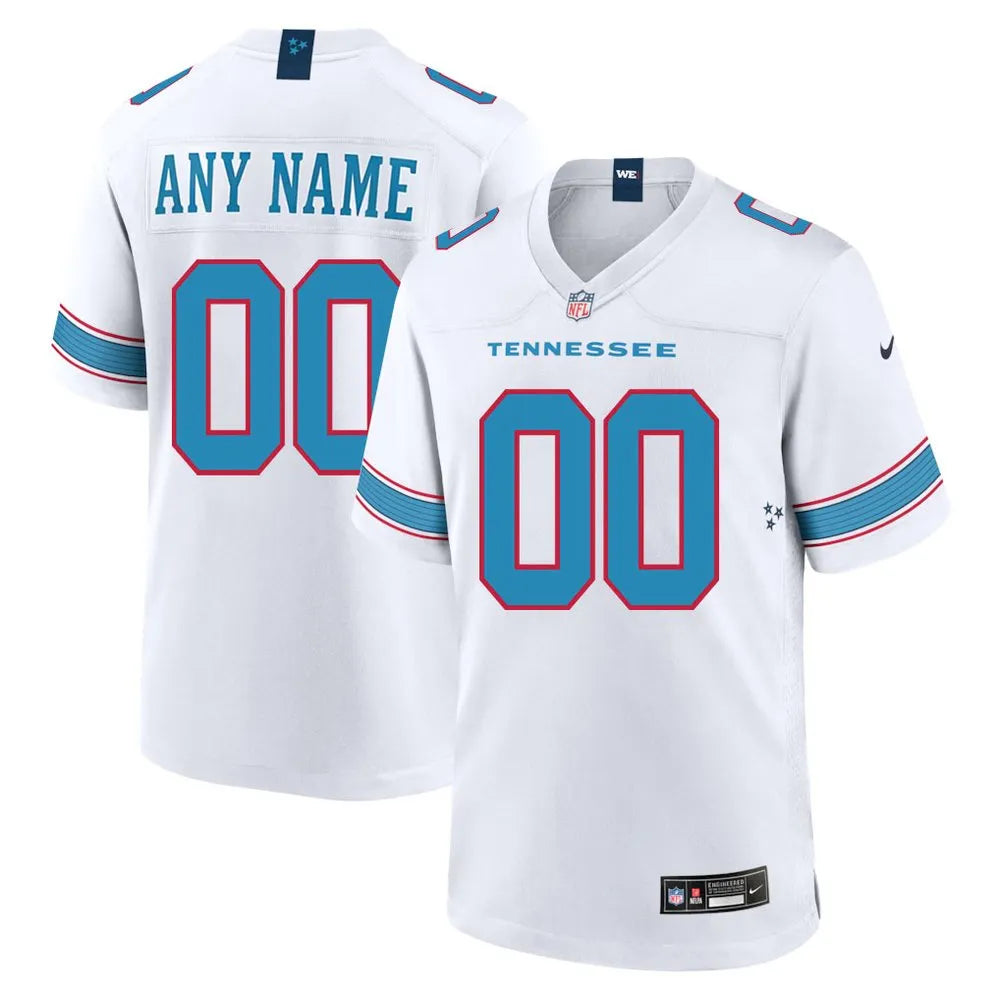 Men's Tennessee Titans Custom Nike Light White Game Jersey