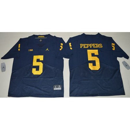 Wolverines #5 Jabrill Peppers Navy Blue
Elite Stitched NCAA Jersey