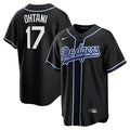 Men's Los Angeles Dodgers #17 Shohei Ohtani
Black Lights Out Replica Player Jersey