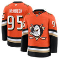 Men's Anaheim Ducks #95 Roger McQueen Orange 2024-25 Home Stitched Hockey Premium Jersey
