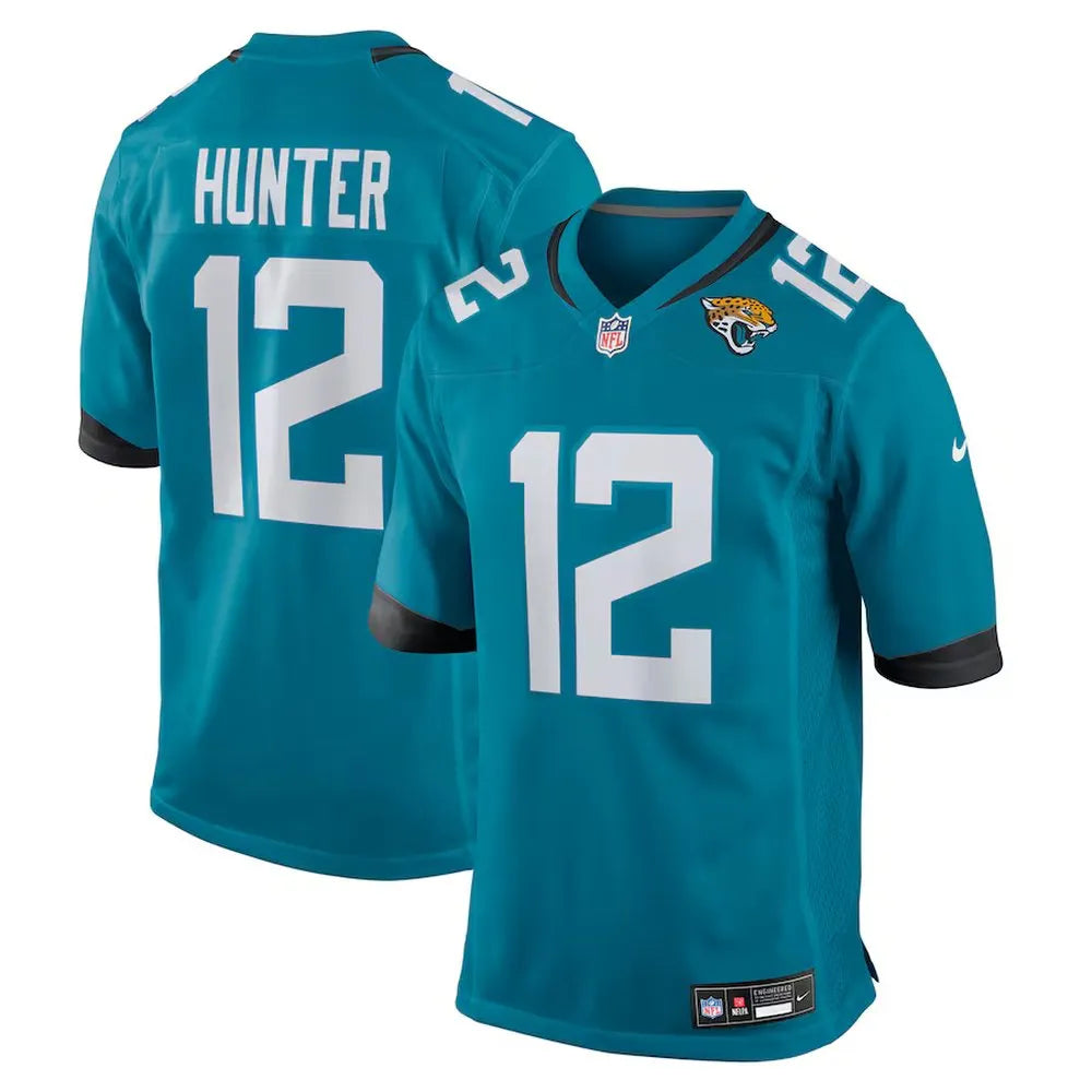 Youth Jacksonville Jaguars #12 Travis Hunter Teal 2025 NFL Draft First Round Pick Game Jersey