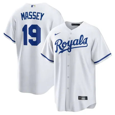 Men's Kansas City Royals #19 Michael Massey
White Home Replica Jersey