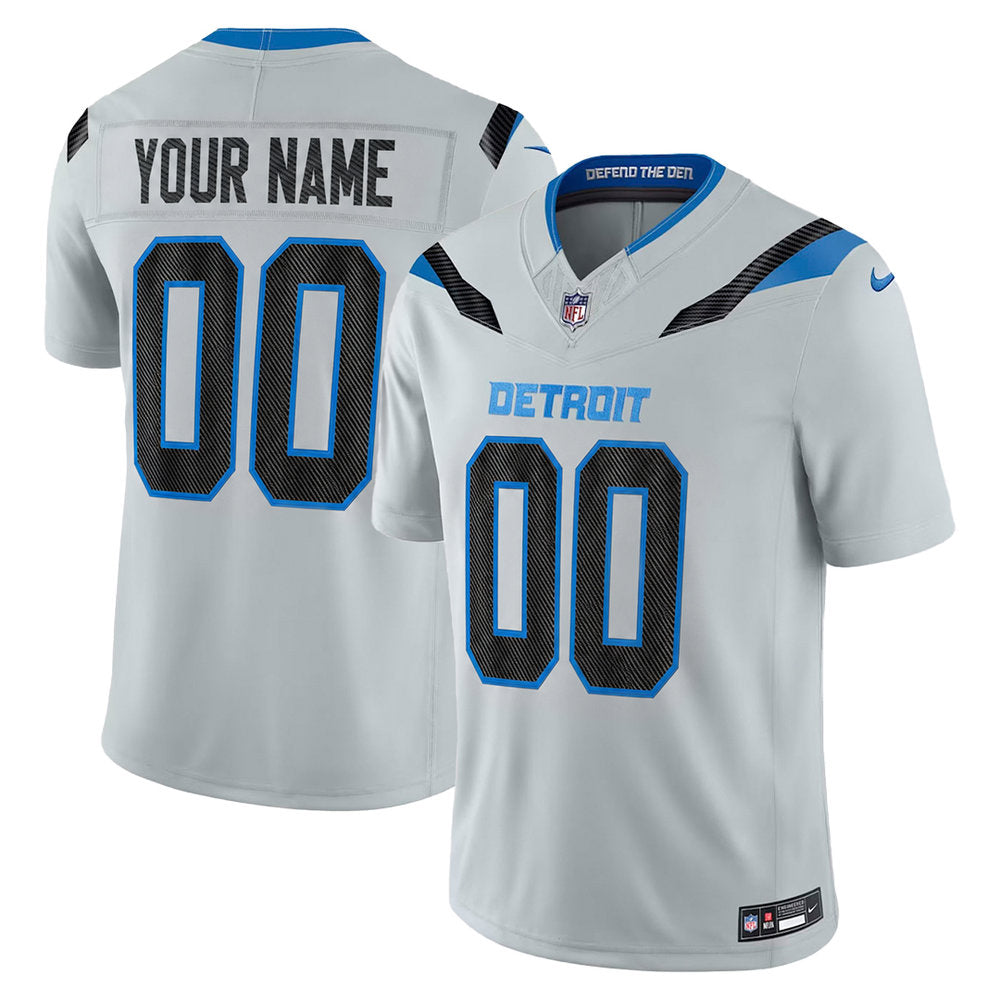 Men's Detroit Lions Grey 2026 Rivalries Collection Vapor F.U.S.E. Limited Custom Jersey