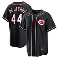 Men's Cincinnati Reds #44 Elly De La Cruz Nike Fashion Replica Black Out Jersey