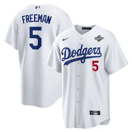 Men's Los Angeles Dodgers #5 Freddie Freeman
White 2025 World Series Home Limited Jersey