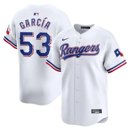 Men's Texas Rangers #53 Adolis Garcia
White Home Limited Player Jersey