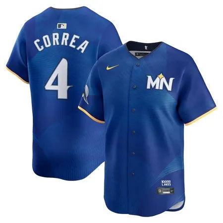 Men's Minnesota Twins #4 Carlos Correa
Royal 2024 City Connect Limited Jersey