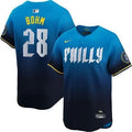 Men's Philadelphia Phillies #28 Alec Bohm
Blue 2024 City Connect Limited Player Jersey
