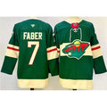 Men's Minnesota Wild #7 Brock Faber Green 2024-25 Home Stitched Hockey Premium Jersey