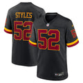 Men's Washington Commanders #52 Sonny Styles Black 2026 NFL Draft Game Jersey