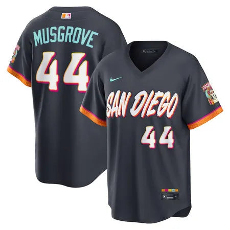 Youth San Diego Padres #44 Joe Musgrove Nike Obsidian 2026 City Connect Stadium Jersey BVYH