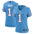Women's Tennessee Titans #1 Cameron Ward Nike Light Blue Game Jersey