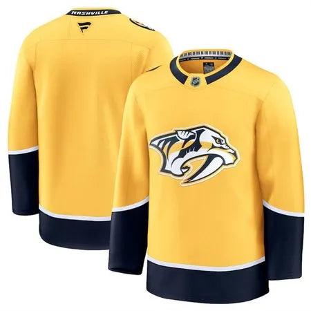 Men's Nashville Predators Blank Gold 2024-25 Home Stitched Hockey Premium Jersey