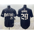 Men's Detroit Tigers #29 Tarik Skubal Black "Motor Gothic Edition" Vapor Premier Limited Stitched Baseball Jersey