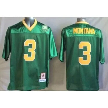 Men's Notre Dame Fighting Irish #3 Joe Montana Green Stitched Jersey SJ03