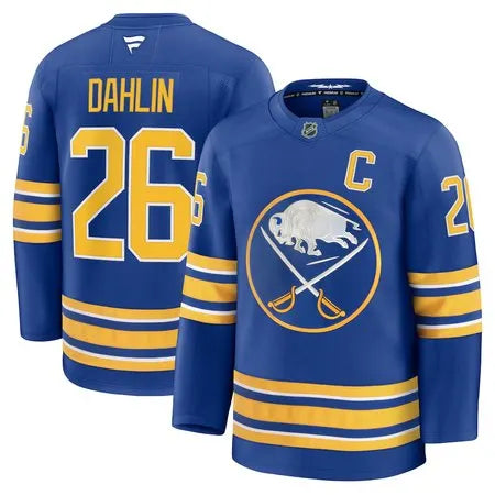 Men's Buffalo Sabres #26 Rasmus Dahlin Blue 2024-25 Stitched Premium Jersey