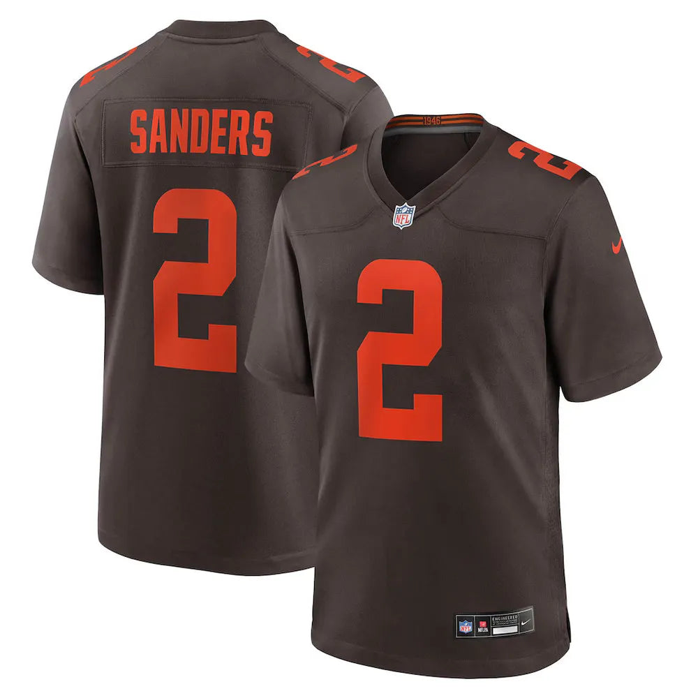 Men's Cleveland Browns #2 Shedeur Sanders Nike Brown Alternate Game Jersey