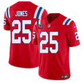 Men's New England Patriots #25 Marcus Jones Red 2026 2-Star C Pach Vapor F.U.S.E. Limited Jersey