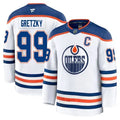 Men's Edmonton Oilers #99 Wayne Gretzky White Away Premium Jersey