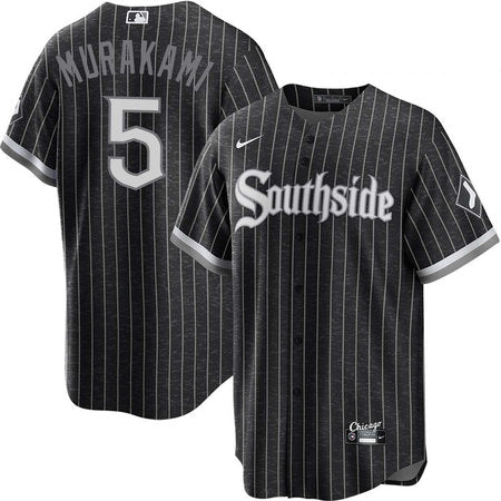 Men's Chicago White Sox #5 Munetaka Murakami Black Alternate Southside Jersey NET2