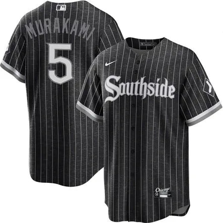 Men's Chicago White Sox #5 Munetaka Murakami Black Alternate Southside Jersey NET2