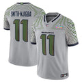 Men's Seattle Seahawks #11 Jaxon Smith-Njigba Gray Super Bowl LX Rivalries Collection F.U.S.E. Vapor Limited Stitched Jersey