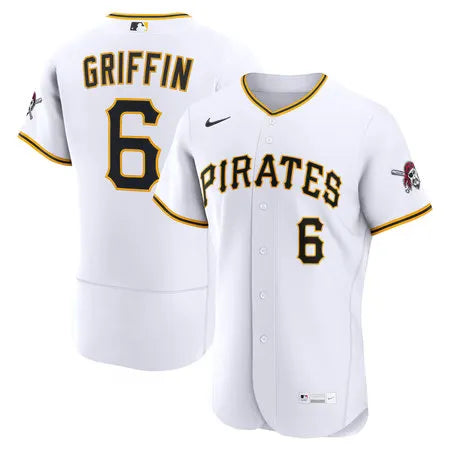 Youth Pittsburgh Pirates #6 Konnor Griffin Nike White Home Authentic Jersey