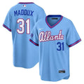 Men's Atlanta Braves #31 Greg Maddux Nike Powder Blue 2026 City Connect Stadium Jersey