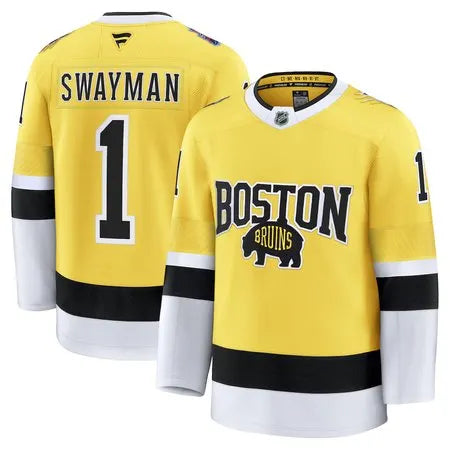Men's Boston Bruins #1 Jeremy Swayman
Gold 2026 NHL Stadium Series Premium Jersey